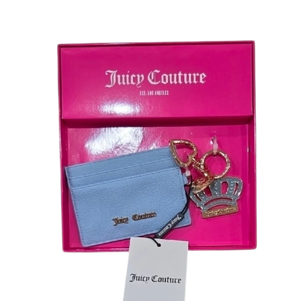 💙▪️Juicy Couture ▪️UK EXCLUSIVE Blue Card Holder and Star Keychain Set
